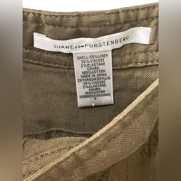 DIANNE von FUSTENBURG Olive Drab Green Pencil Skirt Size 6 - Picture 7 of 9